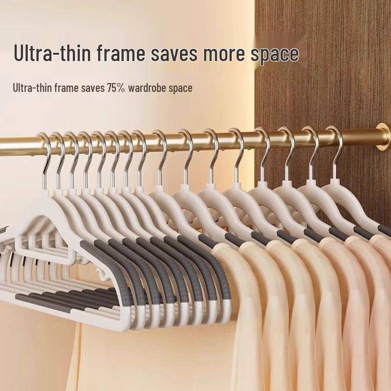 Extra Thick Non-Slip Metal Clothes Hanger for Balcony Storage