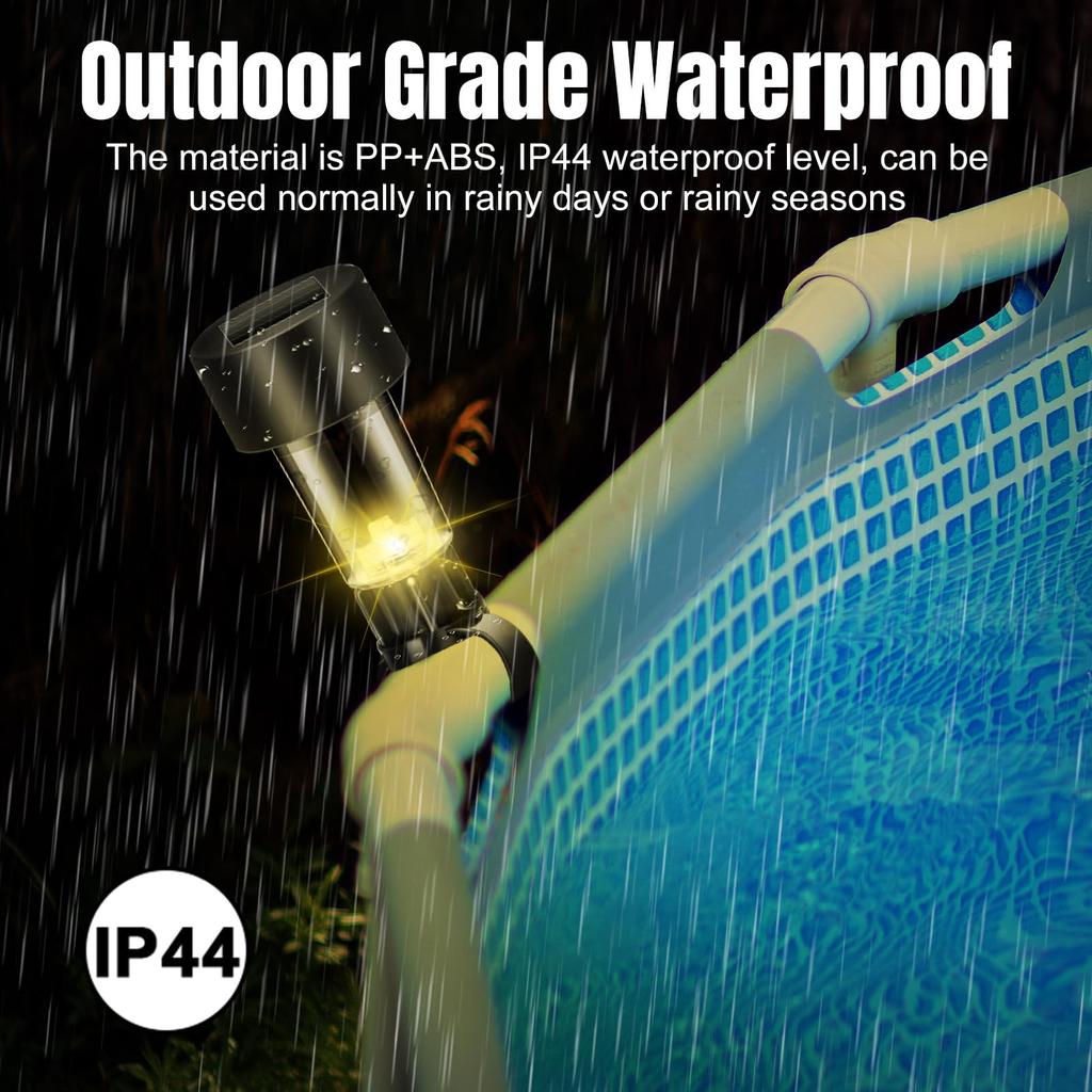 6PCs Swimming Pool Solar Lamps, Outdoor Waterproof Led Solar Lamps, Swimming Pool Fence Decoration, Swimming Pool Accessories