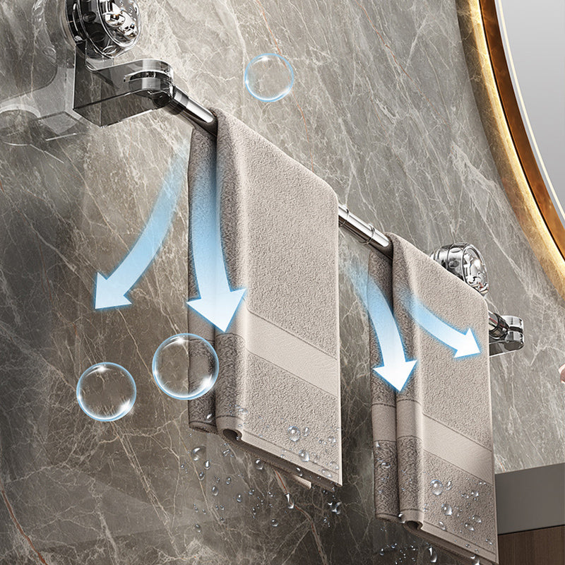 30-100cm Non Perforated Suction Cup Wall Mounted Towel Rack, Bathroom Storage Rack, Bathroom Horizontal Bar Towel Rack