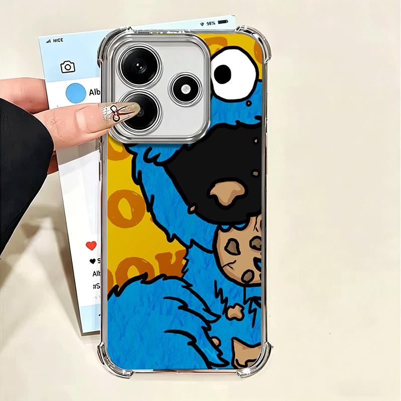 Sesame Street Cookie Soft Phone Case For Xiaomi Poco X7 X8 Pro Max X6 X5 X3 F8 Ultra F7 M8 M7 M5S Redmi 15C 15A 15 14C 13C 12C 1