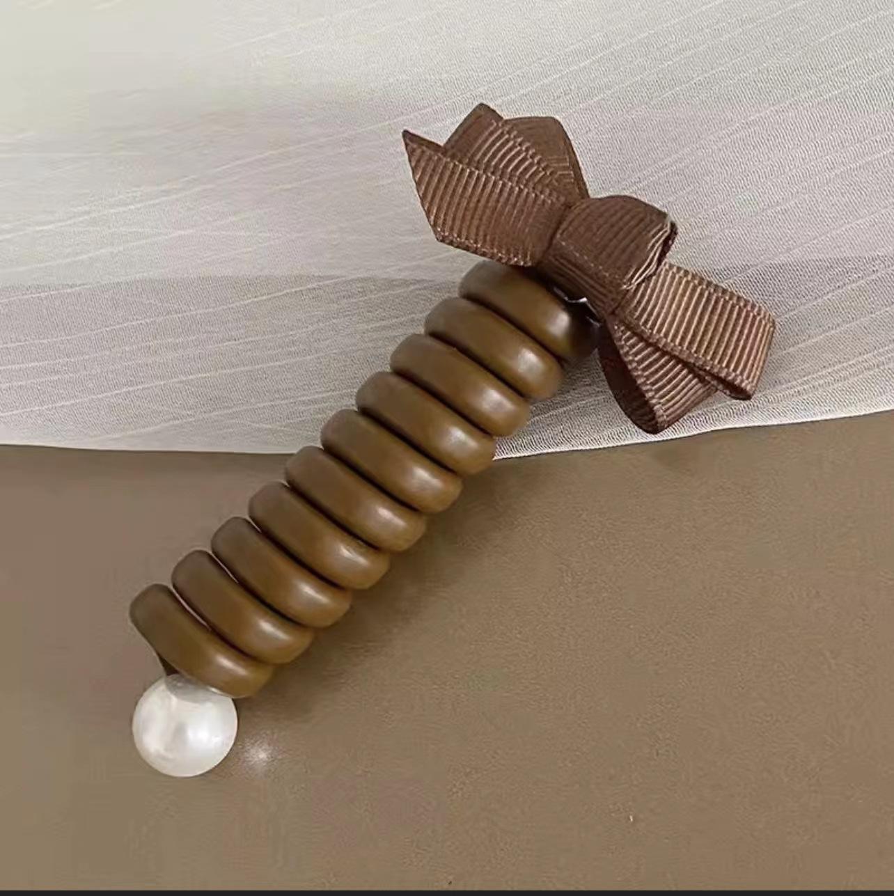 

Модная жемчужная прямая телефонная линия, повязка для волос, женская, с высоким хвостом, артефакт, темперамент, пузырчатая коса, артефакт, голова, веревка, аксессуары для волос