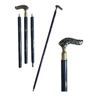 Inspired Victorian Telescope Walking Stick Cane with Brass Handle  Perfect Gift for Grandpa and Grandma