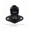 3Pin Trailer Plug with Mounting Flange | Metal terminal Terminals, Molded Body,