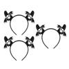 3pcs/set Halloween Devil Horns Headband with Bats - Funny Plastic Hair Accessories for Party Costume Unisex Headpiece