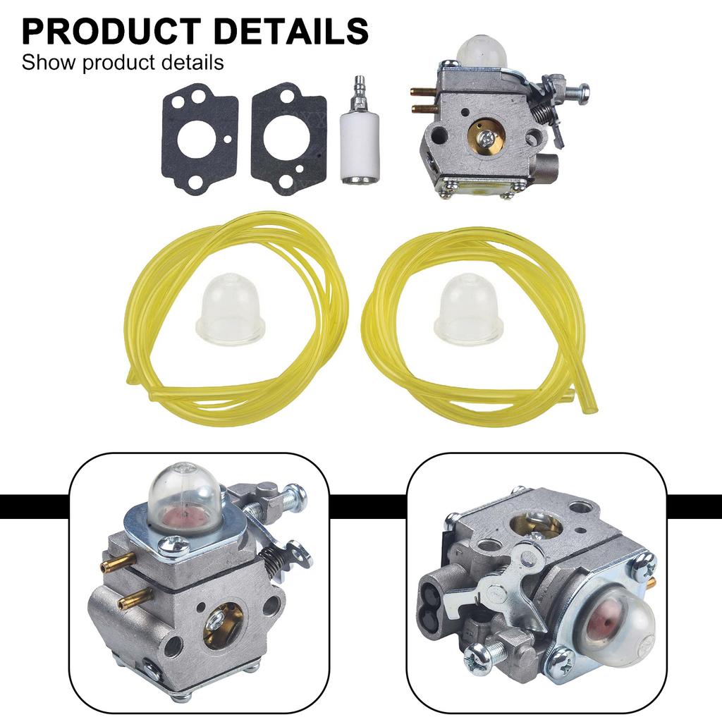 Für Craftsman WS210 WC2200 Vergaser-Kit für Motorsense mit wesentlichem Kraftstofffilter und zwei Kraftstoffschläuchen für vielfältige Anforderungen