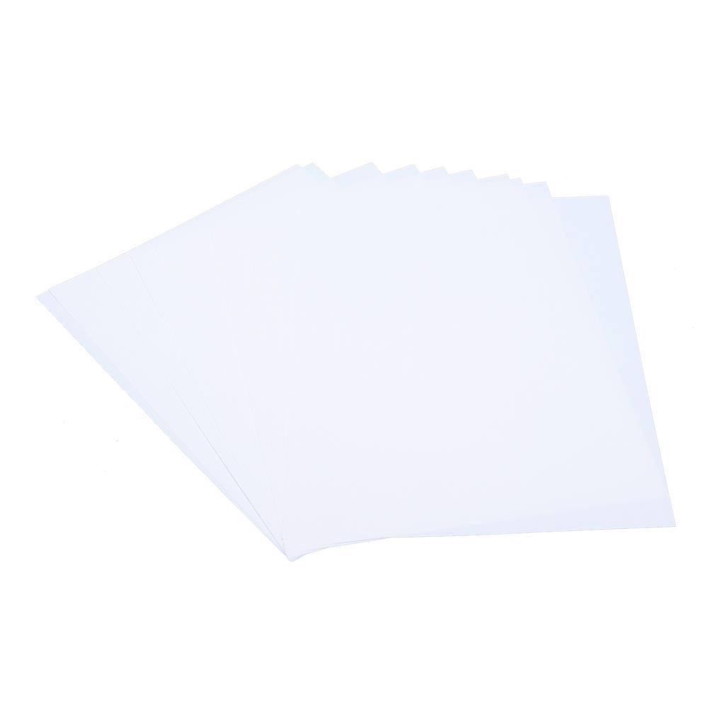 10Pcs Shrink Sheet BOPS Heat Shrinkable Film DoubleSided Printing HandPainted Accessories(White )