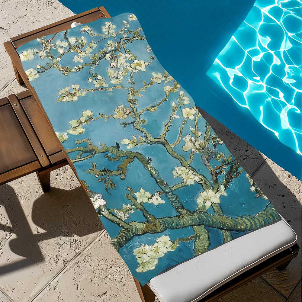 V-van art Towel Large G-Gogh Quick-Drying Microfiber soft Beach Towel for Travel Fitness Sauna Bathing Camping