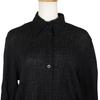 Fendi Zucca Long Sleeve Shirt Black Wool Women Used