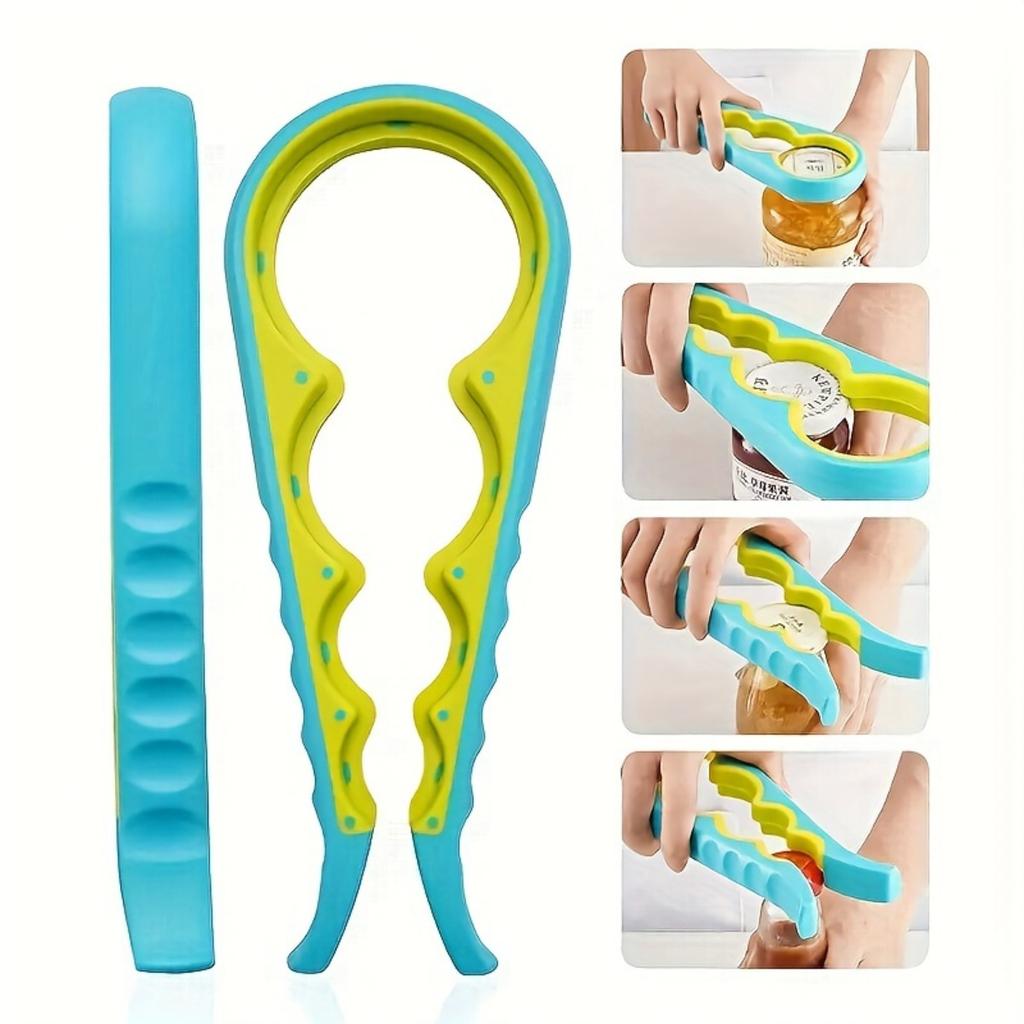Universal and Easy Bottle Opener, Lid Twisting Device, Can Opener, Household Kitchen Tool, Anti Slip and Labor-saving