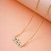 Fashion Temperament Stainless Steel English Letter Pendant Necklace Collarbone Chain