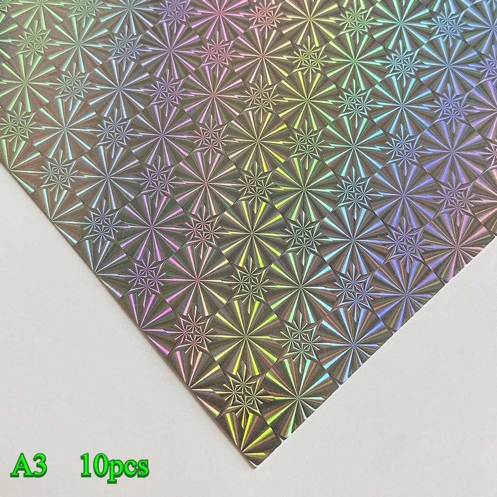Laser Flash Paper Cross Border Hot SaleColorful ThickLaser Paper Gold SilverCard Paper Craft Paper Aluminum Foil PET MirrorPaper