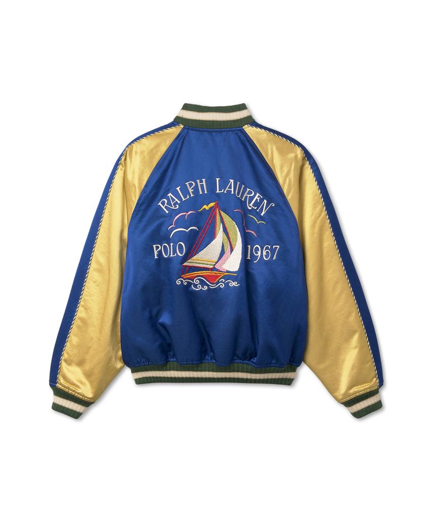 Polo Ralph Lauren W Satin Bomber Jacket - Blue