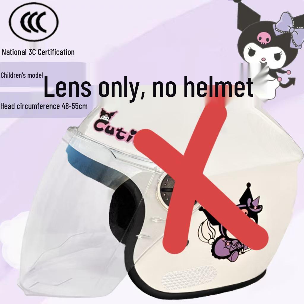 Kuromi Children s Electric Scooter Helmet, 3C Certified, Autumn/Winter Model with Warm Ear Protection and Safety Features 3C Certified High Definition Lens