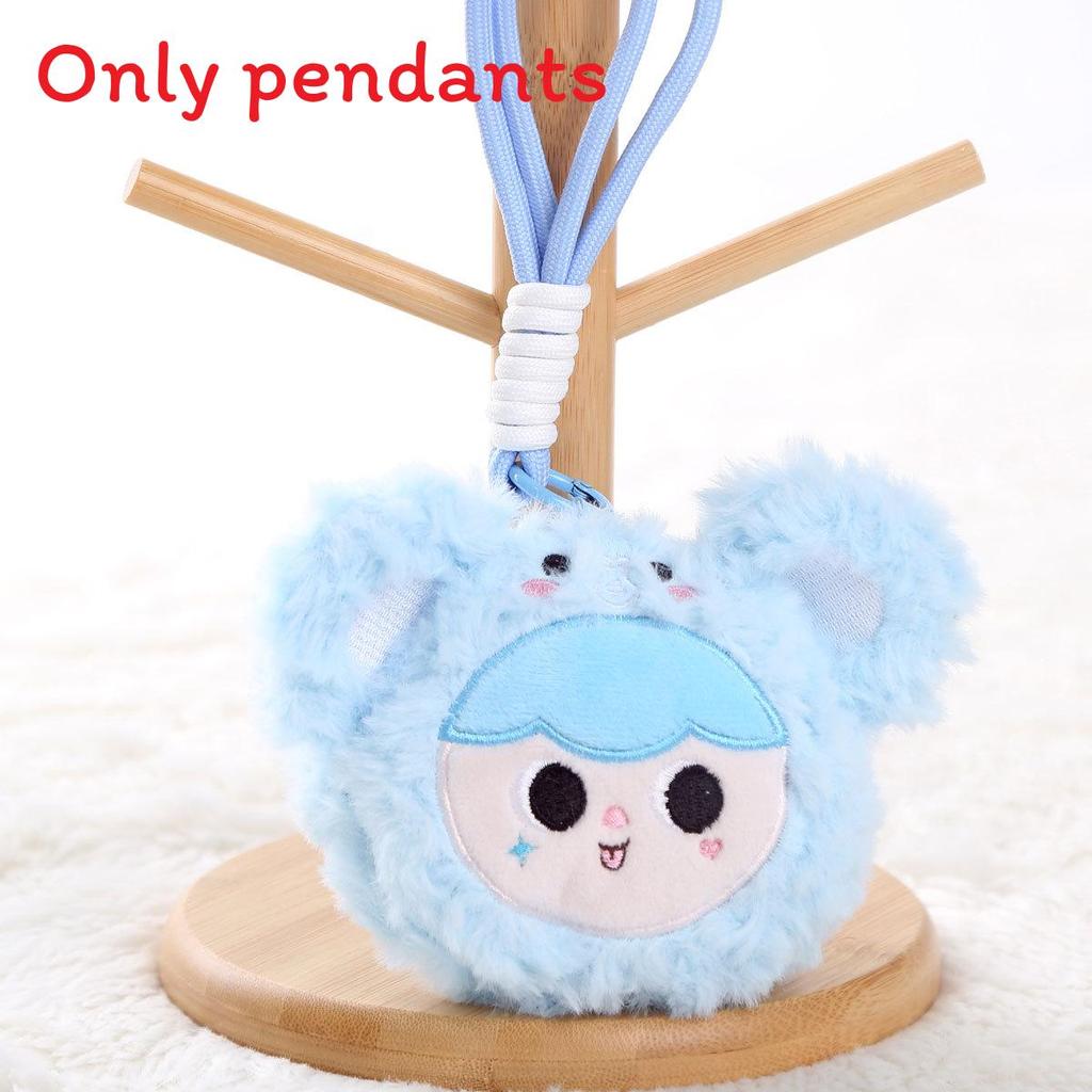 Baby Three Plush Keychain With Elephant Bear Rabbit Animal Design For Girls Gift And Collectors