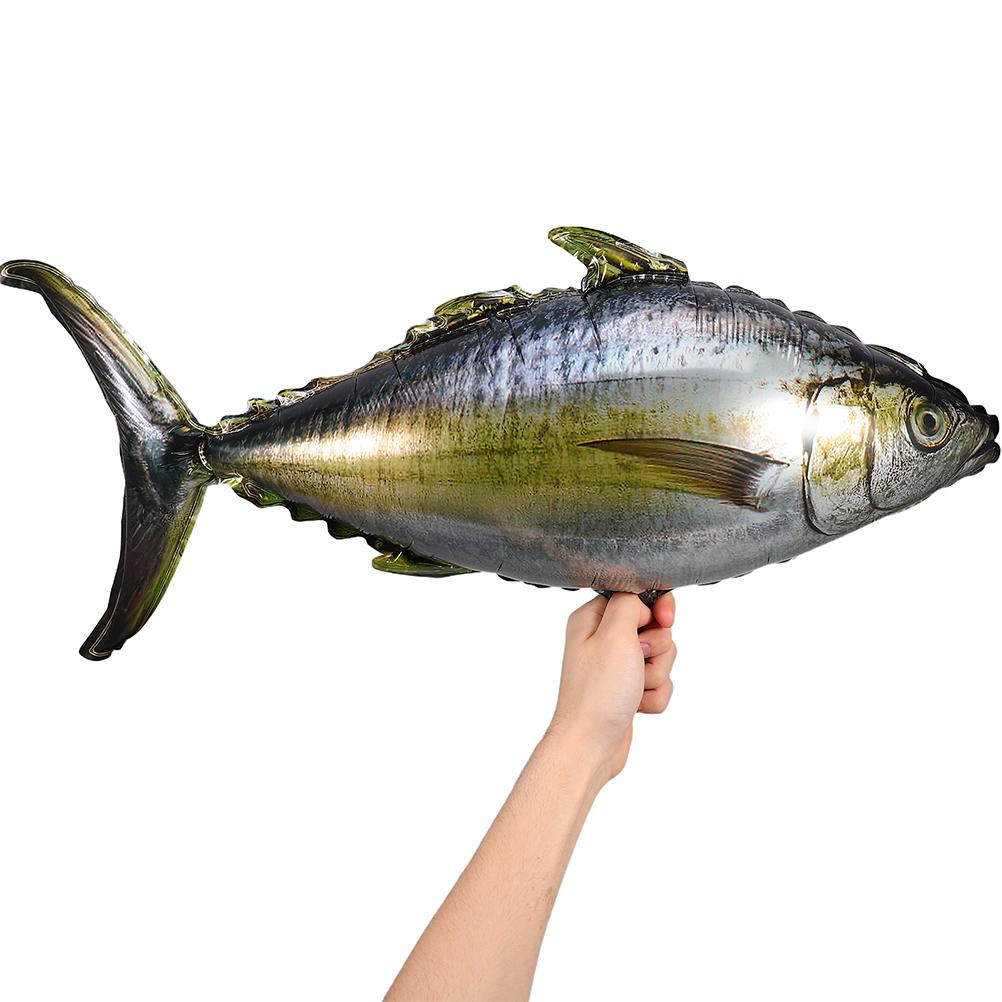 10pcs Inflatable Fish Balloons Aluminum Foil 3D Ocean Simulation Tuna Inflatable Birthday Party Decoration Balloon