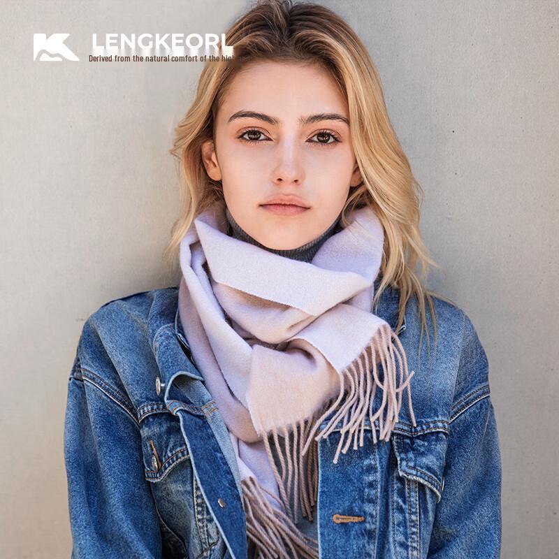 

Двусторонний шарф из кашемировой шерсти для женщин LENGKEORL