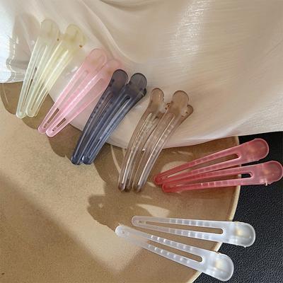 5PCS Frosted Duckbill Clip Colorful Fix Hair Hairpins Fashion Bangs Clip Hairdressing Hairpins Barrettes Headwear Accessories