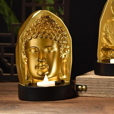 Buddha Candlestick Figurine Candelabrum Statue for Housewarming Home