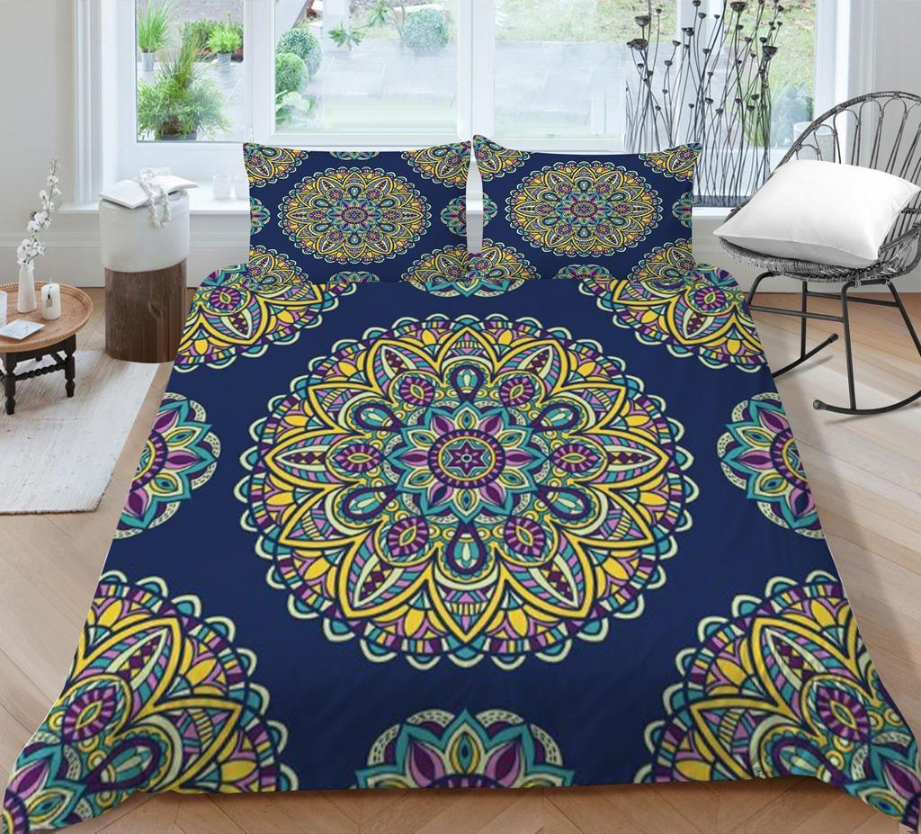 Husă de pilota boemă Husă de pat moale Husă de pilota din poliester Lenjerie de pat Queen Size Set de lenjerie de pat Textile de casă înalte