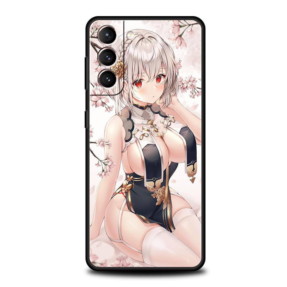 Funda de Chica Anime Sexy de Verano para Samsung Galaxy S24 S23 S22 S20 S21 FE Ultra S24 S23 S10 S10E S9 S8 Plus 5G Funda de Teléfono de Silicona