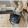 Rhombus Chain Bag Women's New Trendy Fashion Texture Simple Chain Small Square Bag Shoulder Messenger Bag