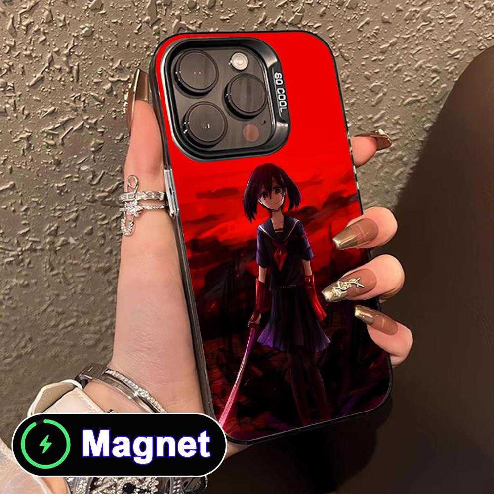 

Akame Kurome Translucent MagSafe Mobile Phone Case for iPhone 17 16 15 14 13 12 11 Air Pro Max Plus Colorful Cover iPhone 11