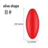 Silicone Olive-Shaped Fluorescent Fishing Float Tail Magnifier Bean