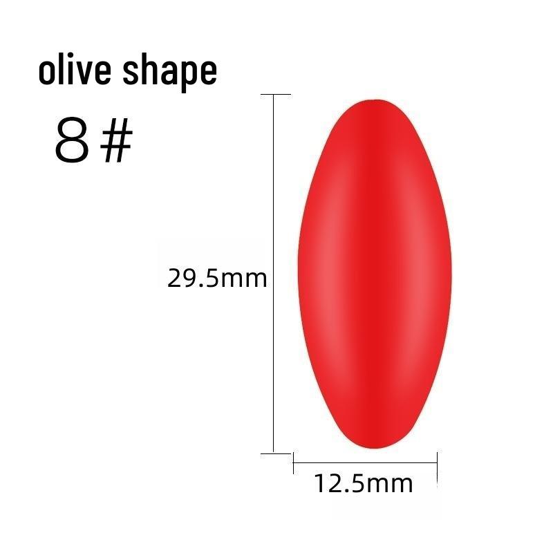 Silicone Olive-Shaped Fluorescent Fishing Float Tail Magnifier Bean