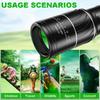 16X52 Monocular Telescope Dual Focus Zoom Binoculars 66M/8000M Low-Light Night Vision With Strap Optical Lens/Rubber Outdoor