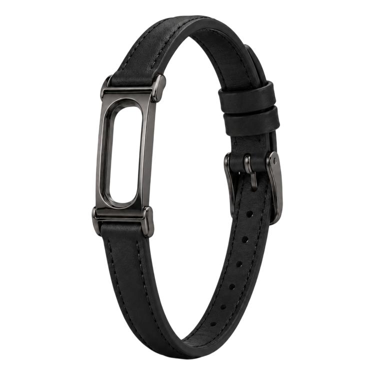 Cinturino Sottile in Ecopelle PU con Custodia Metallica Integrata, Elegante Braccialetto di Ricambio da Donna per Google Fitbit Air