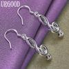 925 Sterling Silver Tone Pendant Earrings Fashion Jewelry