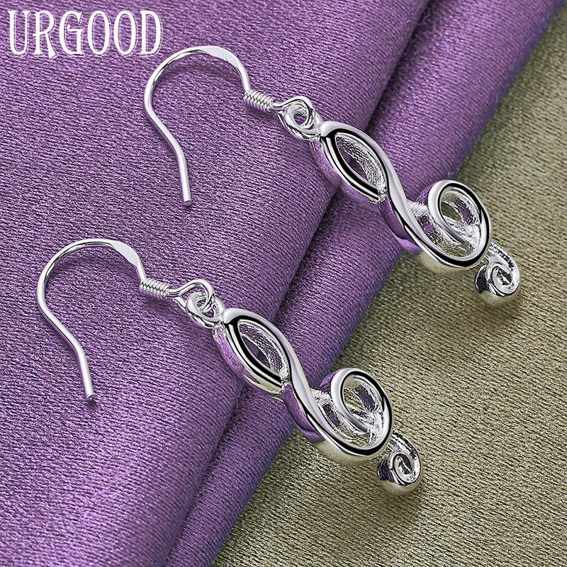 925 Sterling Silver Tone Pendant Earrings Fashion Jewelry