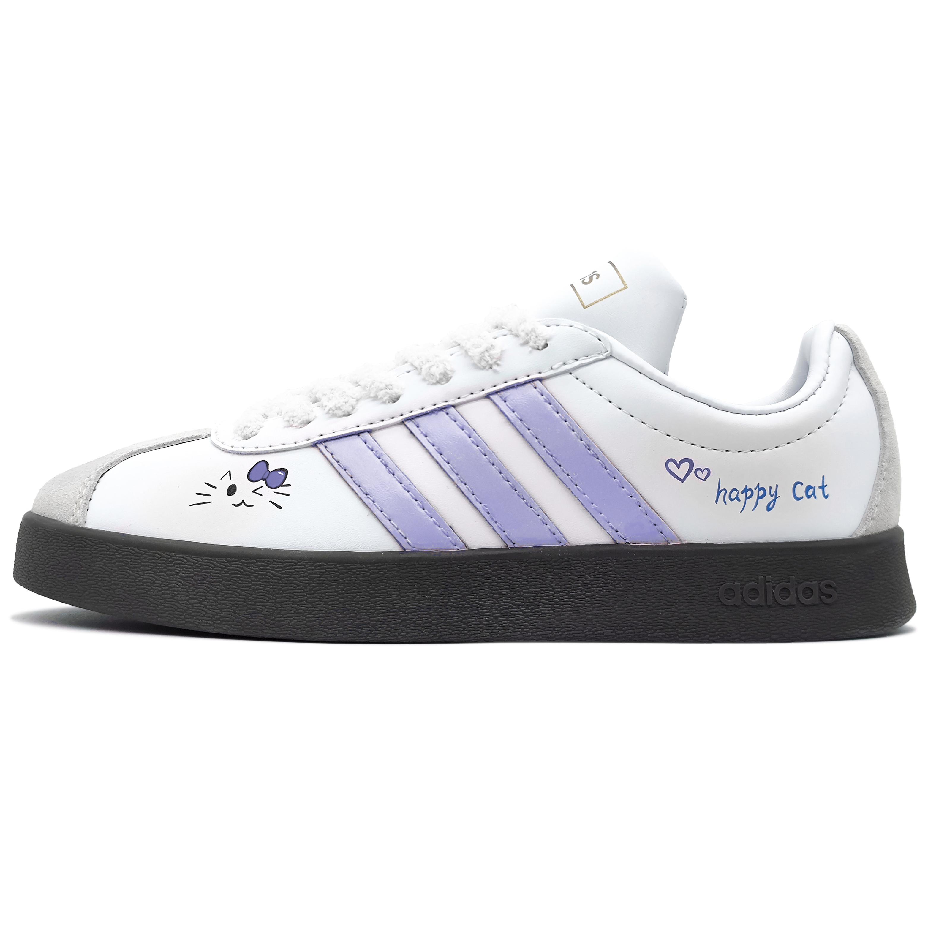 

Adidas Neo VL Court 2.0 Low top Skateboard Shoes Unisex White Purple ID6015(Team1148-) 35⅔