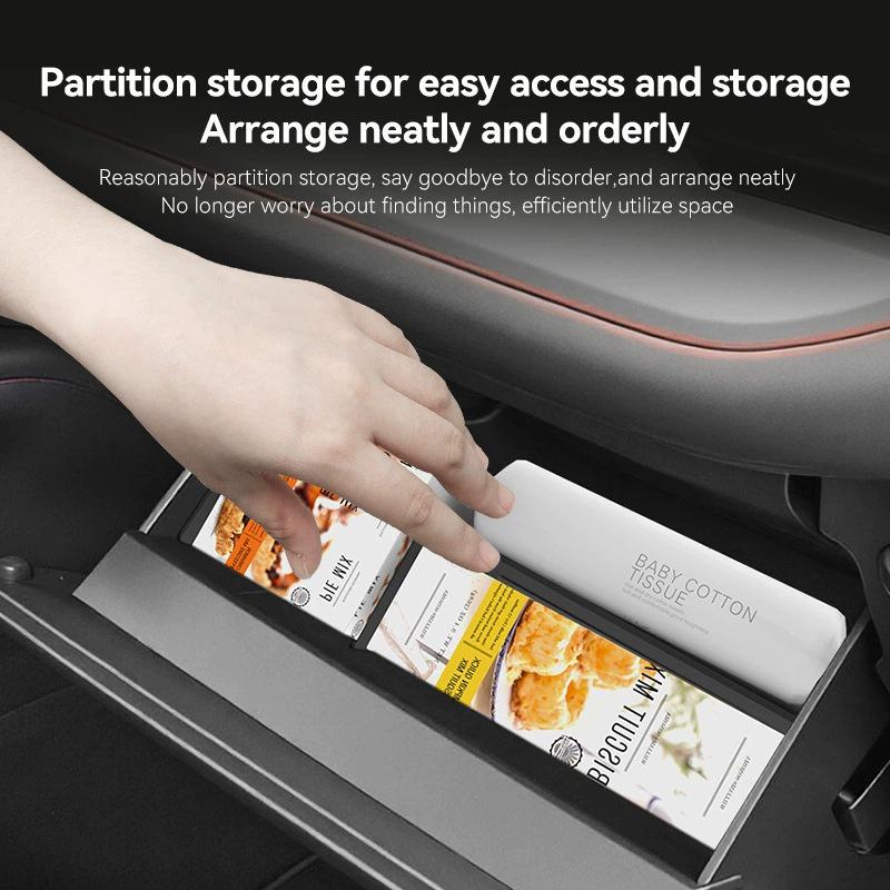 Fits 26 Models: Explorer Glove Box Divider - Passenger Side Storage Compartment Organizer for Interior Enhancement.