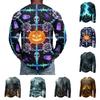 Men's Long Sleeve Shirt Loose Fit Casual Versatile Halloween Top