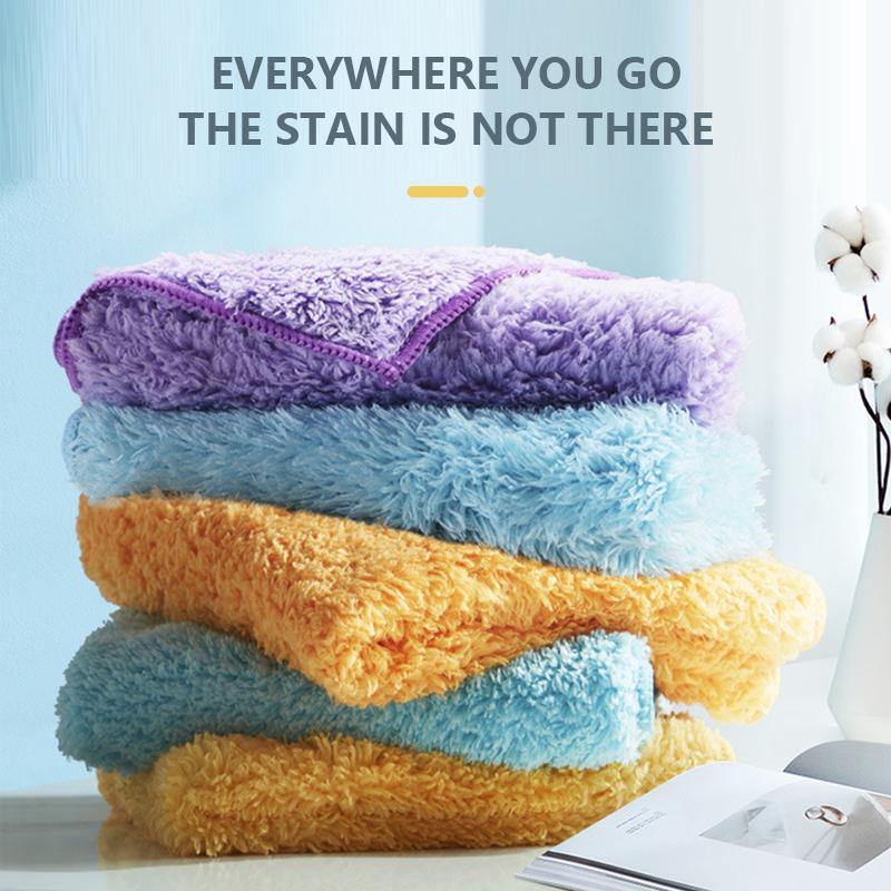 SEAMETAL Coral Fleece Microfiber Towel Super Absorbent Car Cleaning Detailing Rag Cloth Auto Care Drying Towels