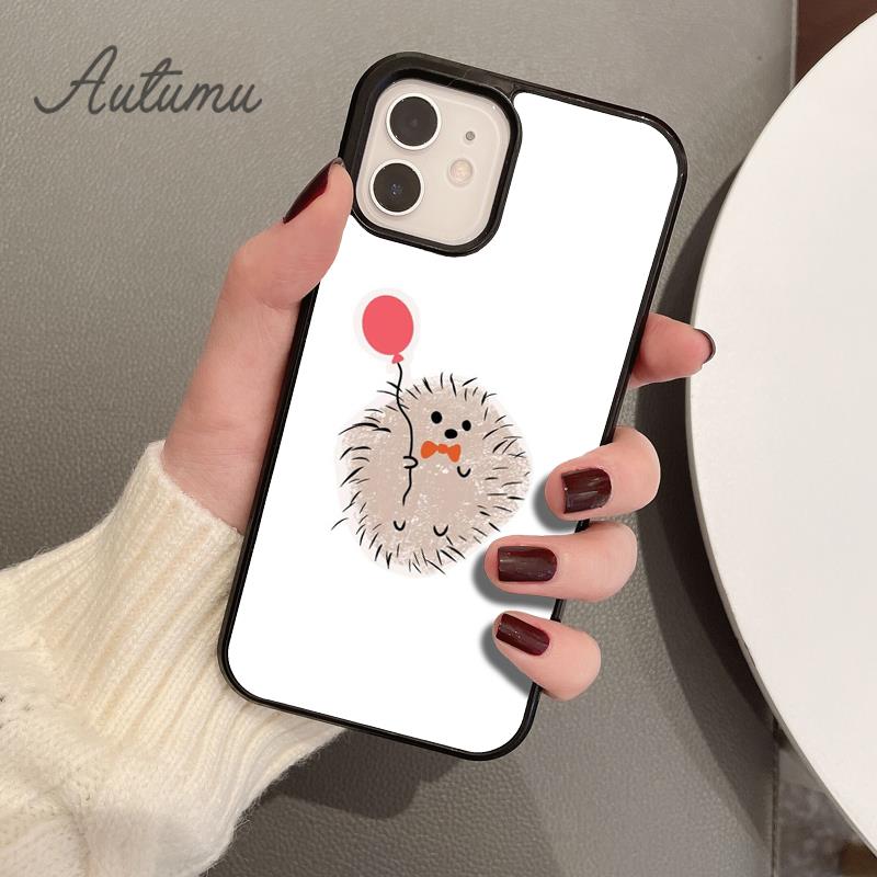Igel und Ballon Handyhülle für iPhone 17 Air 15 16 16e 11 12 13 14 Pro Max Plus coque Fundas Shell