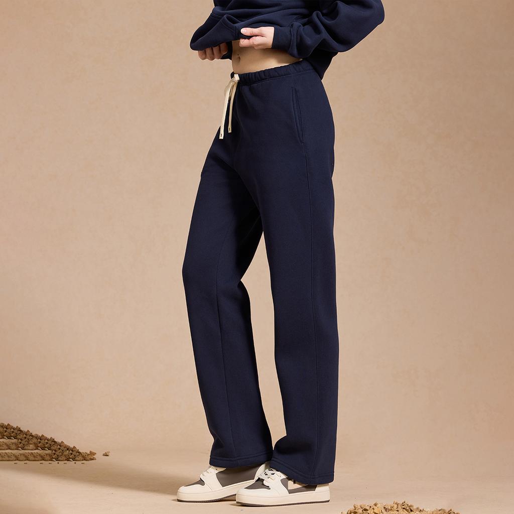 Men's Fleece Sweatpants Long Pants Drawstring Joggers with Hooded Sweatshirt Casual Athletic Set