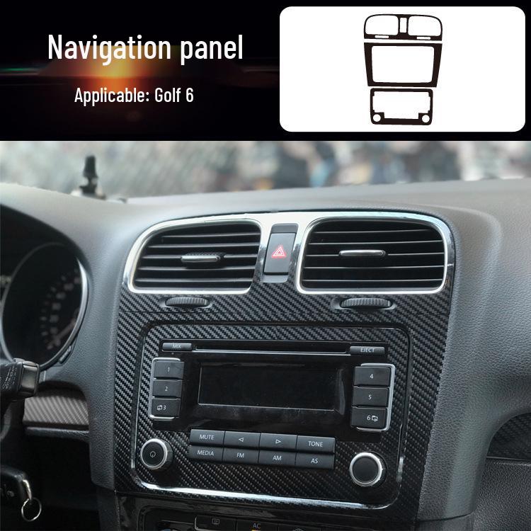 Golf 6 Mittelkonsole Anti-Kick Kohlefaser Aufkleber - Kratzschutz