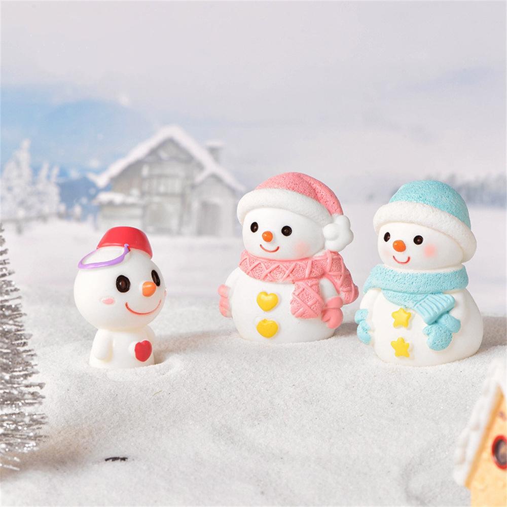 Christmas Decoration Santa Claus Snowman Figurine Fairy Christmas Miniatures Figurines Christmas Gifts DIY Home Decoration