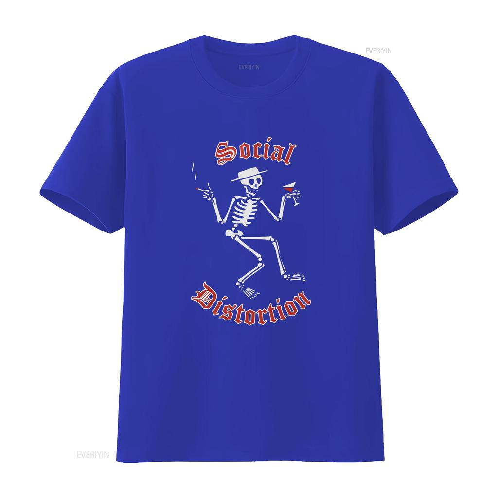 Social Distortion Skelly Logo Unisexs T shirt size S XL vintage Washed Unisex Comfortable Stylish homme streetwear