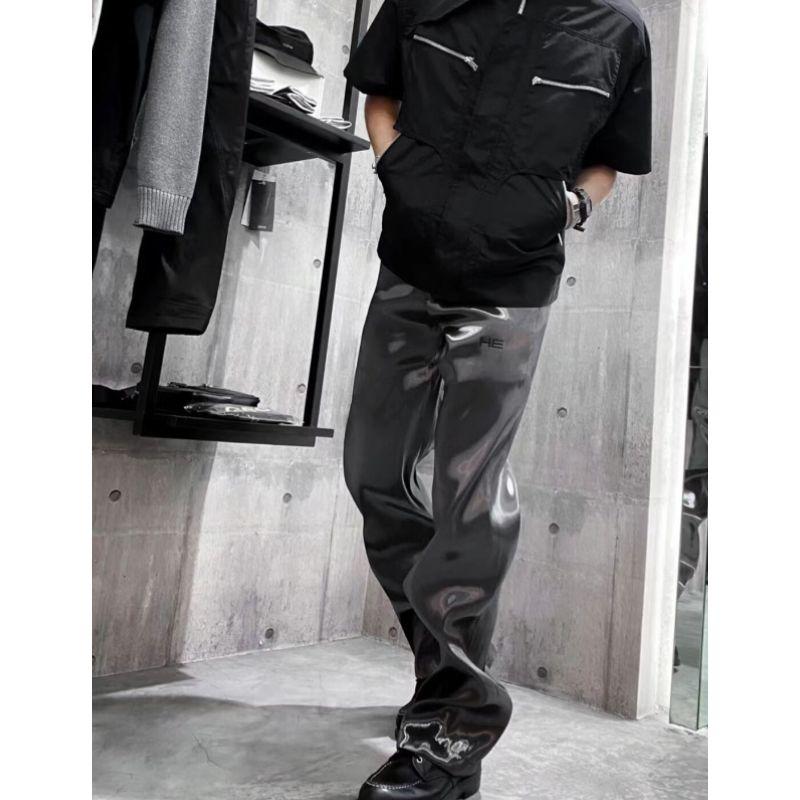 

Functional Metallic Gloss Liquid Flow Men s and Women s Trousers Crystal Satin does not accept returns L 48 hours