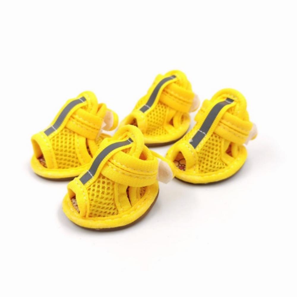 Summer Dog Shoes Breathable Mesh Puppy Pet Dog Shoes For Small Dogs Cats Cute Anti-Slip Chihuahua Pug Sandals Shoe Candy Colors