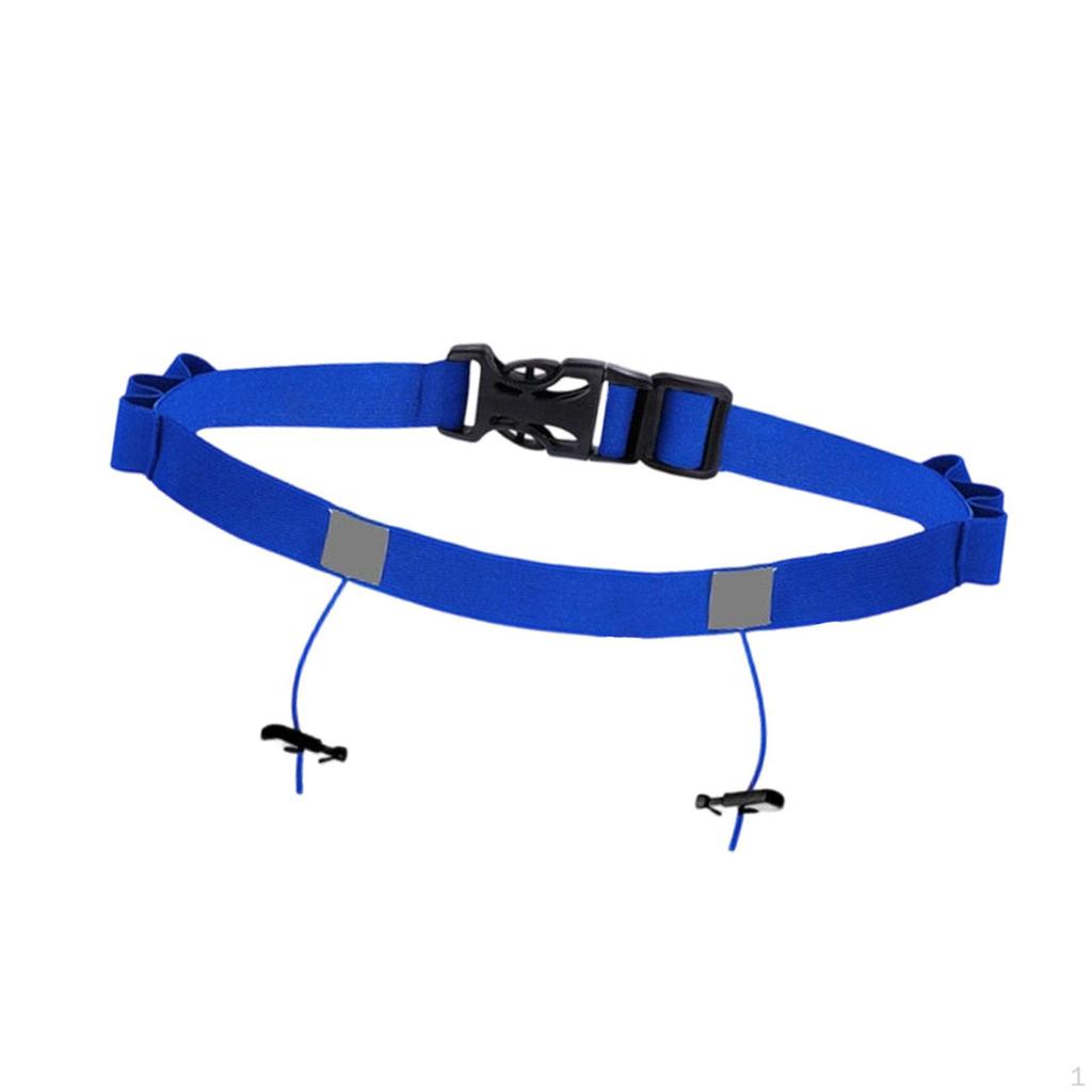 Adjustable Triathlon Number Belt with Loops, 6 Quick Release Food Ideal for Training,