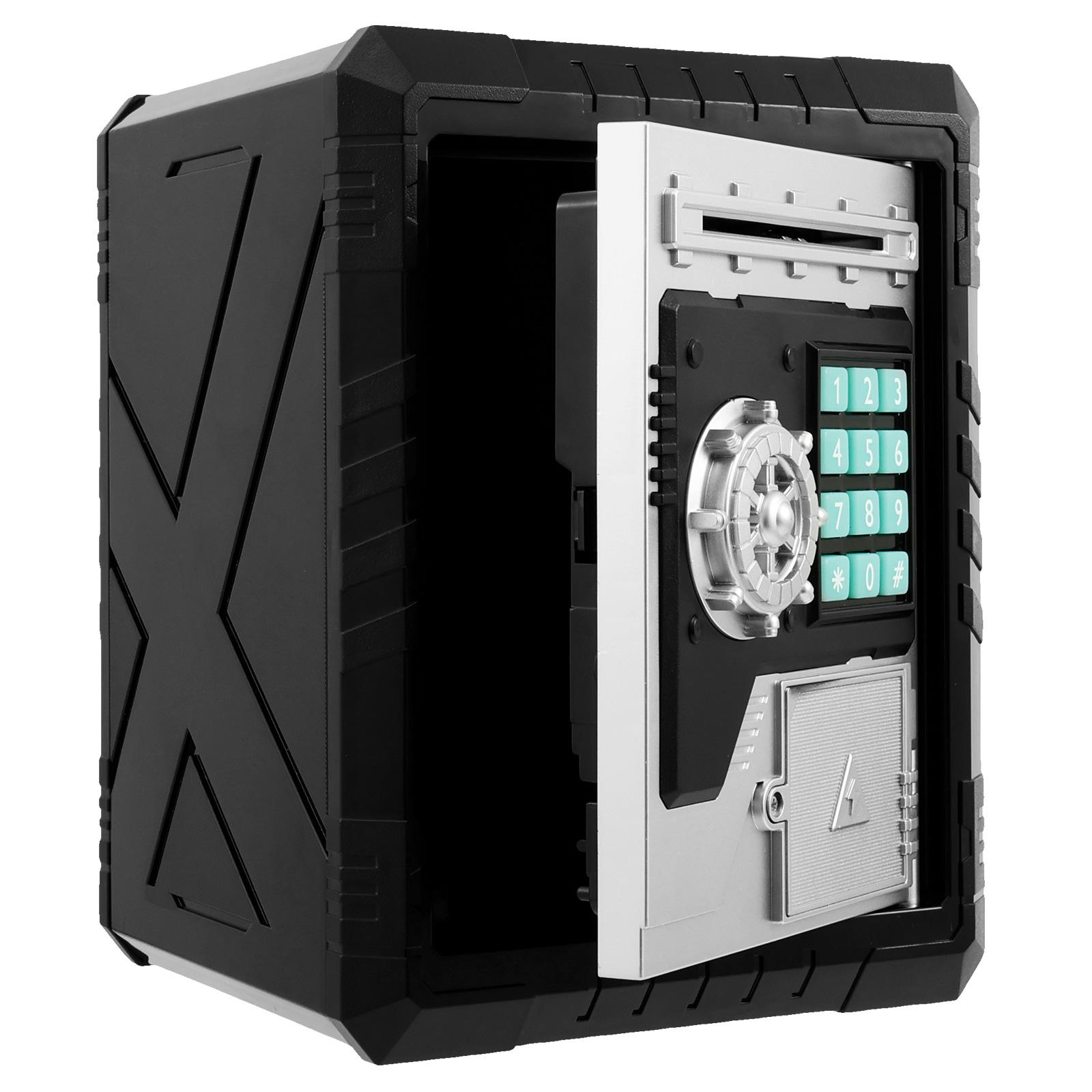 

Electronic Piggy Bank with Password Large Capacity ATM Piggy Bank Automatic Paper Money Scroll Saving Box for Kids Teens Adults чёрный