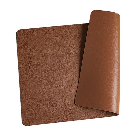 Double-Sided Placemat Waterproof Oil-Proof Heat Resistant Coaster for Dining Table Faux Leather Non-Slip Pad for Restaurant One Size A