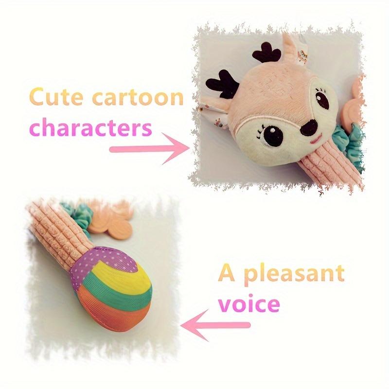 Cute Animals Ring Bells Cute Baby Laughing Teething Toy Handheld Plush Doll Baby Toy Educational Calming Bedtime Bell Halloween Gift Christmas Gift