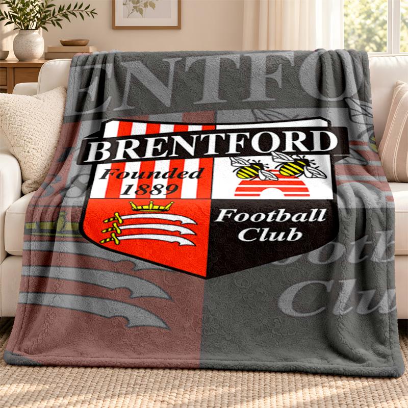 Brentford FC blanket Flannel Blanket Soft Cozy Plush Throw for Sofa Bed Lightweight Home Decoration Outdoor camping