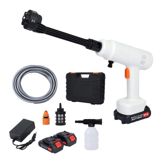 Electric Pressure Washer, 180W Portable Auto Cordless Electric Power Washer with 6-in-1 and Adjustable Nozzle 2 Batteries 1 Charger