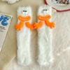 2Pairs Big Eyes Floor Stockings Women Plush Furry Plush Sock Kawaii Funny Tube Socks  Gifts